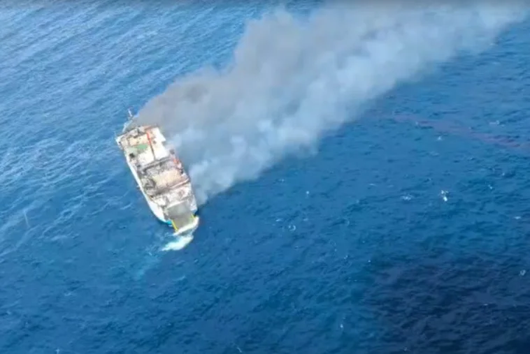 Fire Before Dawn: 211 People Pulled From Burning Ferry in Four-Metre Seas Near Bali