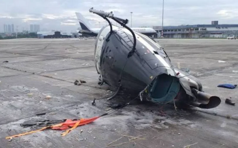 Helicopter Bursts Into Flames at Malaysia Airport, Forcing Emergency Shutdown of Flights